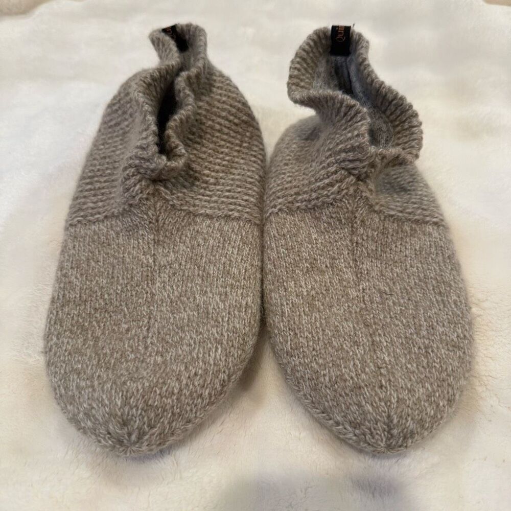 Quince Wool Knitted Slipper Socks Size M 8/9